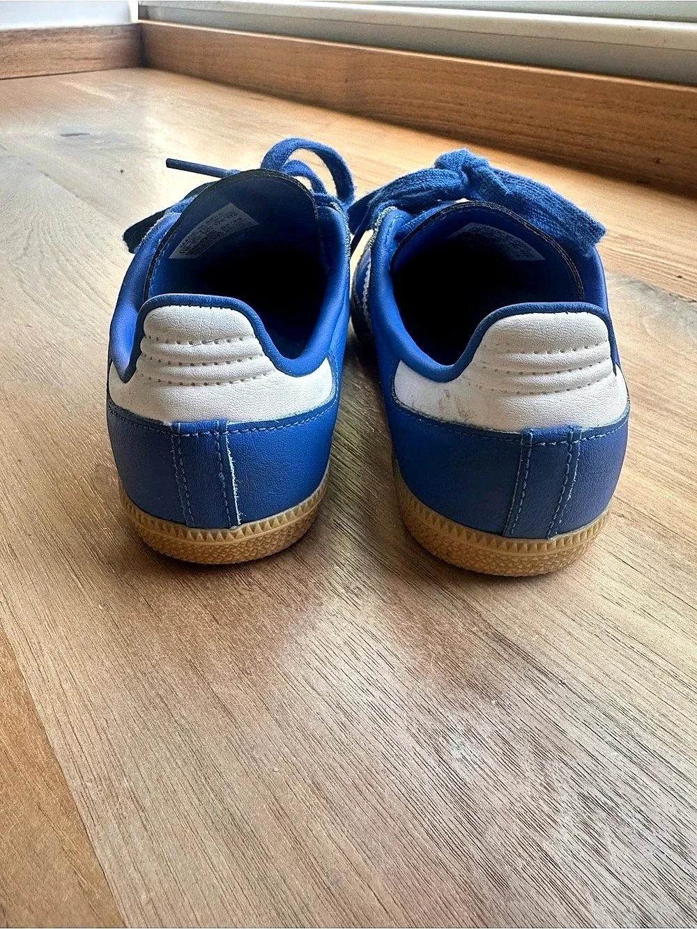 adidas Samba OG Shoes Kids Blue & White US 11